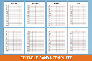 2024 Family Monthly Calendar Canva