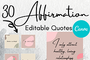 Affirmation quotes Social Media Post, a Social Media Template by Chantelle T Illustrations (Thumbnail 1 of 2)