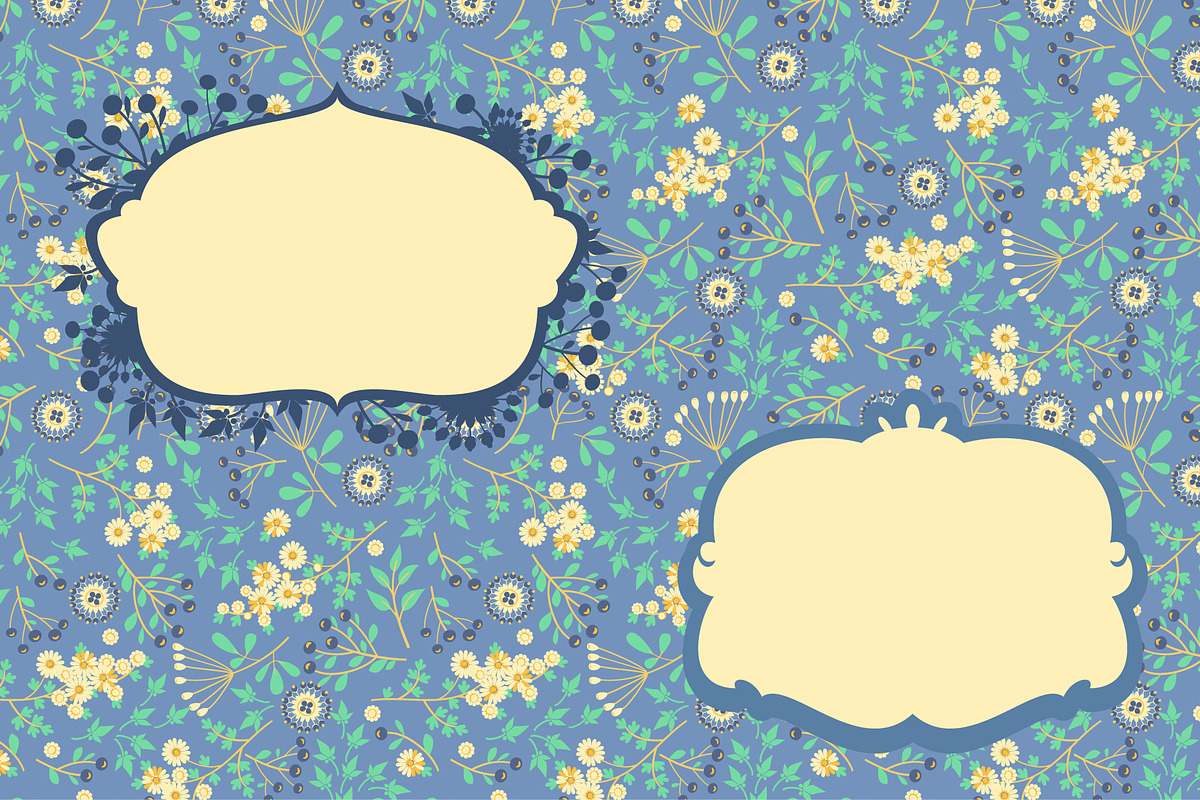 Seamless pattern - flowers & berries, a Pattern Graphic by BondarenkoNat (Photo 2 of 5)