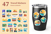 Travel Stickers and Retro Postage, an Object Illustration by Lettering_Logo (Thumbnail 3 of 14)