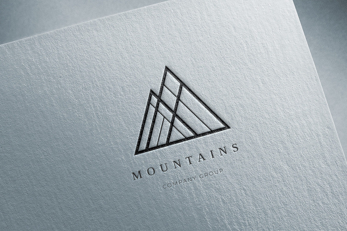 Mountains. Linear geometric logo, a Branding & Logo Template by le-genda (Photo 2 of 14)