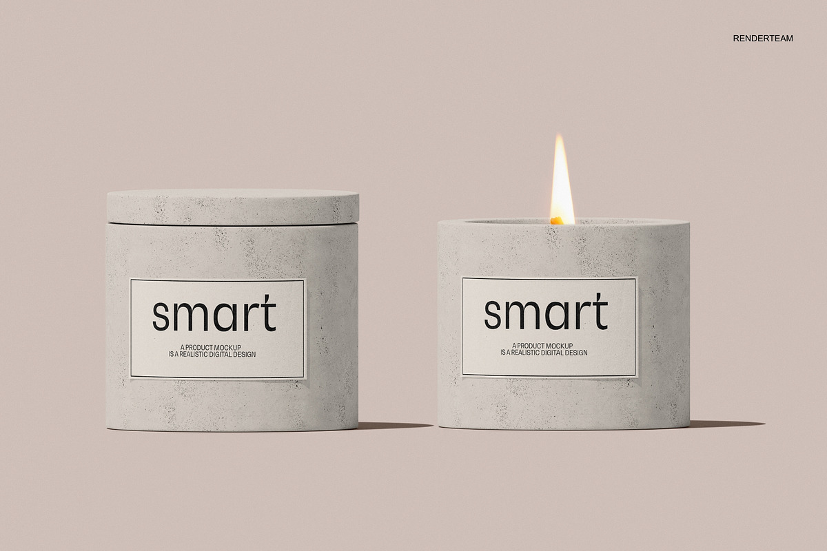 Candle / Paper Box Mockup Set (14 PSD)