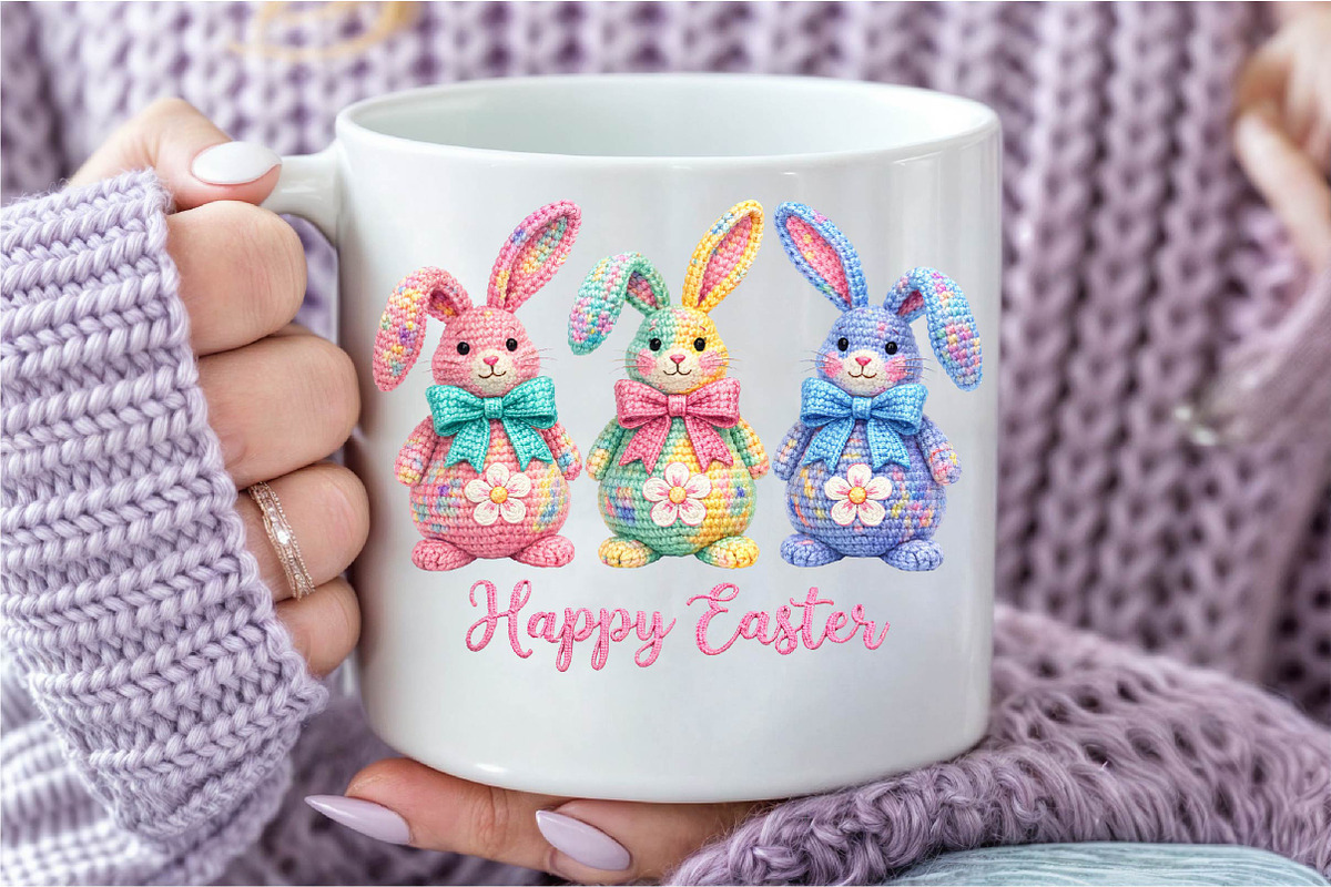 Crochet Happy Easter Png, an Illustration by DreamCafeArt (Photo 6 of 6)