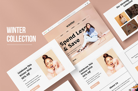 Winter Collection Email Newsletter, an UI Kit Template by MightyDesign