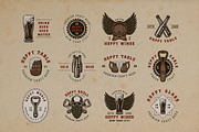 Beer Emblems in Vintage Style Part 1, a Branding & Logo Template by AkimD (Thumbnail 2 of 6)