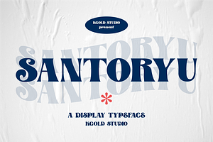 Santoryu - Retro Display Font