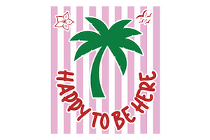 Palm Tree Sublimation Design PNG, a Work Illustration by DreamPrint404