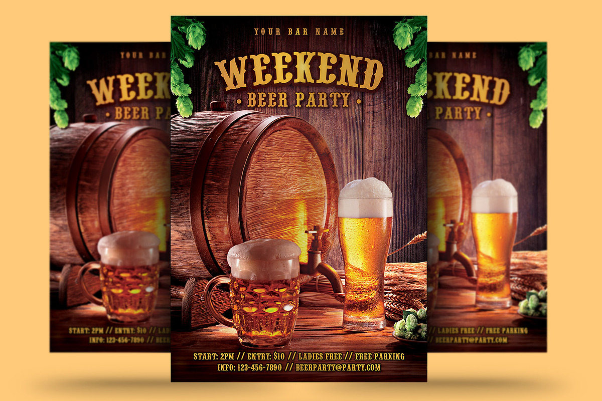 Weekend Beer Party Flyer, a Flyer Template by Rafoz (Photo 4 of 4)
