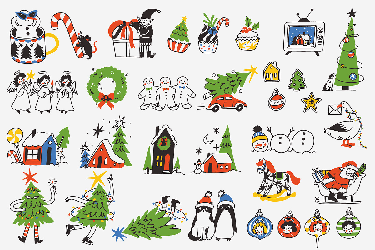 Just Nice Christmas Doodles, a Seasonal Illustration by Olly Kava (Photo 6 of 12)