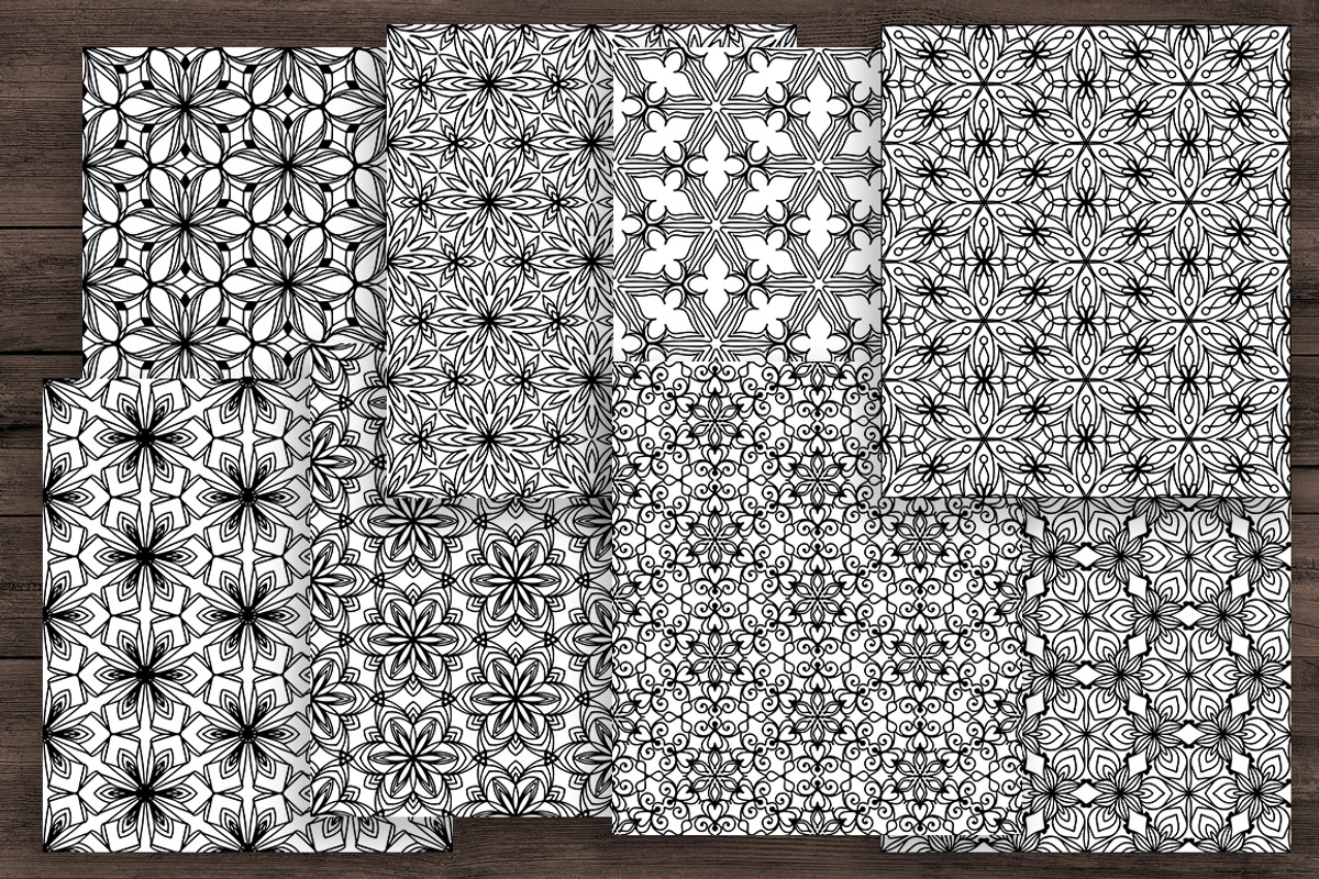 125 seamless hand drawn textures, a Pattern Graphic by Mandarinkas art (Photo 16 of 23)