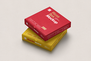 Pizza Box Packaging Mockup