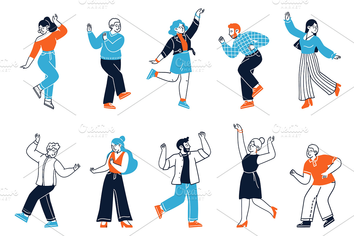 Happy diverse people characters, a Person Illustration by vectorpointstudio