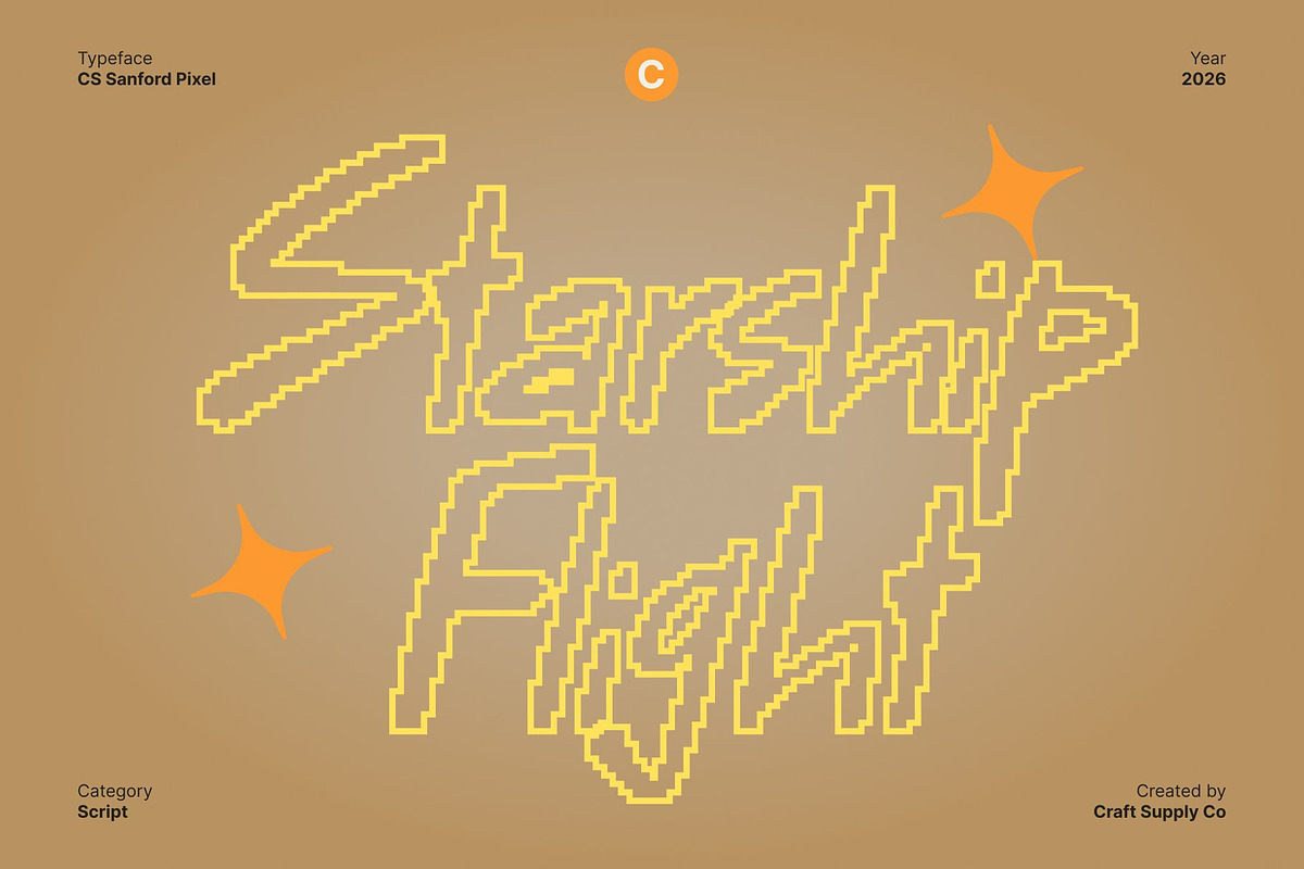 CS Sanford Pixel, a Handwritten Font by Craft Supply Co. (Photo 5 of 8)