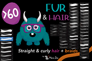 Procreate Hair Brushes and Fur, a Brush Add-On by byMariZen (Thumbnail 2 of 2)