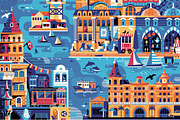 Istanbul Travel Poster, an Illustration by Alex Krugli (Thumbnail 3 of 7)