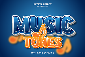 Music Tone 3D Text Effect