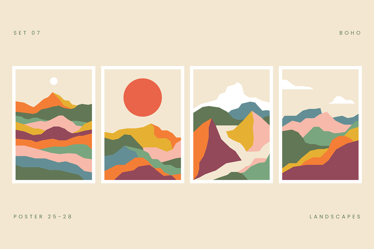 Boho Minimalist Landscapes, a Decorative Illustration by Léo Alexandre (Photo 8 of 13)