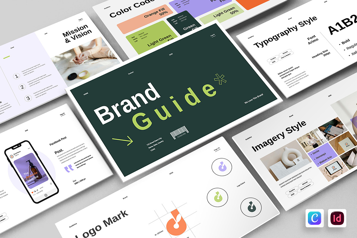 CANVA | Modern Brand Guidelines, a Presentation Template by TemplateFolio-Shop (Photo 1 of 7)