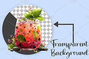 Whimsical Summer Cocktail Clipart, an Illustration by Canvas Craft (Thumbnail 2 of 7)