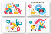 10 Recession Effects Illustration, a Finance Illustration by denayunebgt (Thumbnail 3 of 4)