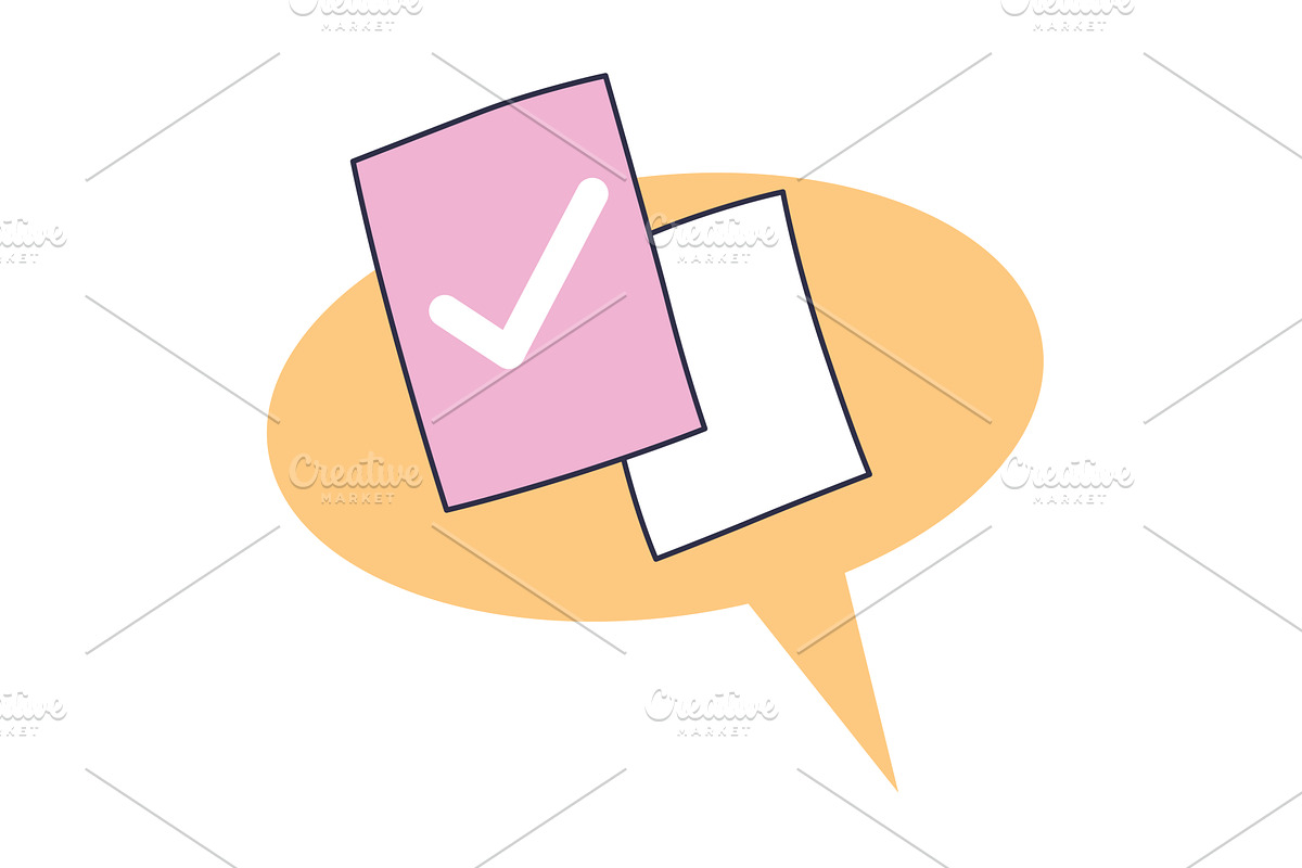 Voting Options and Decision, a Person Illustration by Things for designers