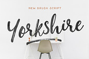 Yorkshire - Brush Script, a Script Font by Hustle Supply Co. (Thumbnail 1 of 6)