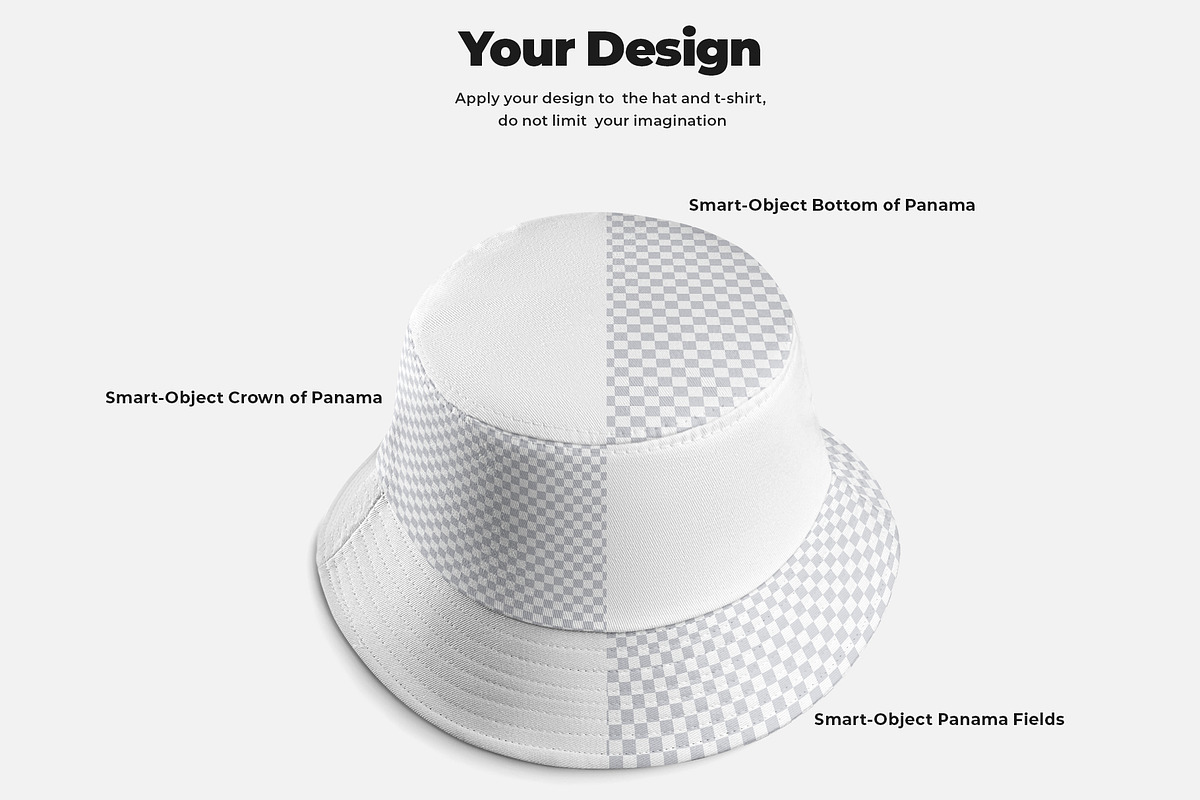 7 Bucket Hat Mockups, a Hat Mockup by Grow Design Craft Studio (Photo 5 of 7)