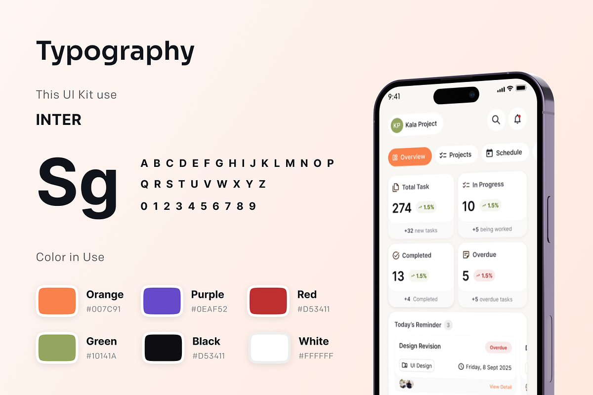 Workio - SAAS Project Management App, an UI Kit Template by Agensip Design Agency (Photo 5 of 10)