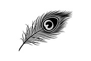 Peacock Feather Silhouette Bundle, an Illustration by jahid234 (Thumbnail 11 of 31)
