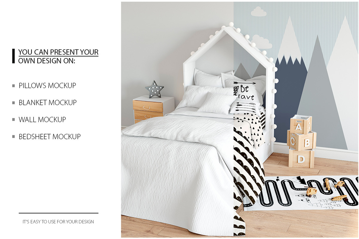 KIDS Fabric Mockup Pack - 1, a Household Mockup by Yuri-U (Photo 14 of 21)