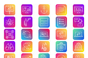50 SEO Line Gradient Icons Set, an Outline Icon by shahsoft (Thumbnail 4 of 5)