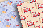 Watercolor I love London digital pap, a Pattern Graphic by designloverstudio (Thumbnail 7 of 7)