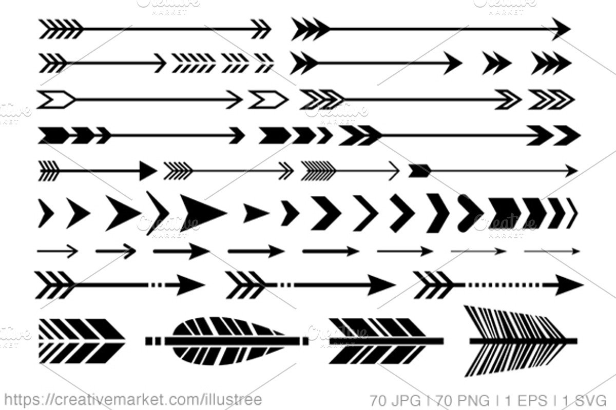 70 wedding arrows clip art set, an Icon by Illustree (Photo 2 of 2)