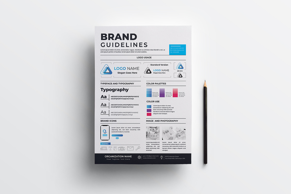Brand Guidelines Template, a Flyer Template by obayes (Photo 2 of 3)