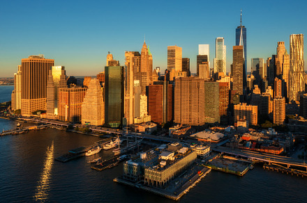 Aerial view of Downtown Manhattan