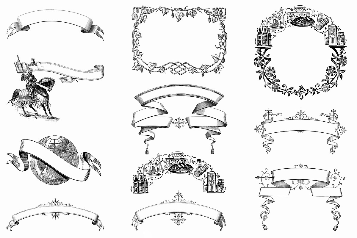 Procreate Banners and Ribbons, a Brush Add-On by AW Studios (Photo 3 of 6)