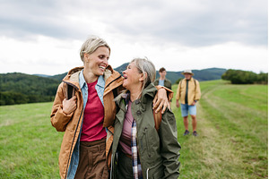 Mature daughter and her mom on, a Holiday Photo by HalfPoint
