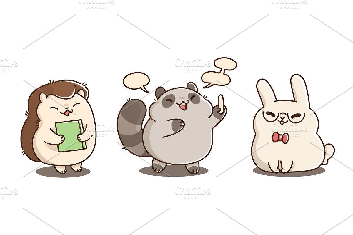 Cartoon school animals ready for, an Education Illustration by art PVP - market