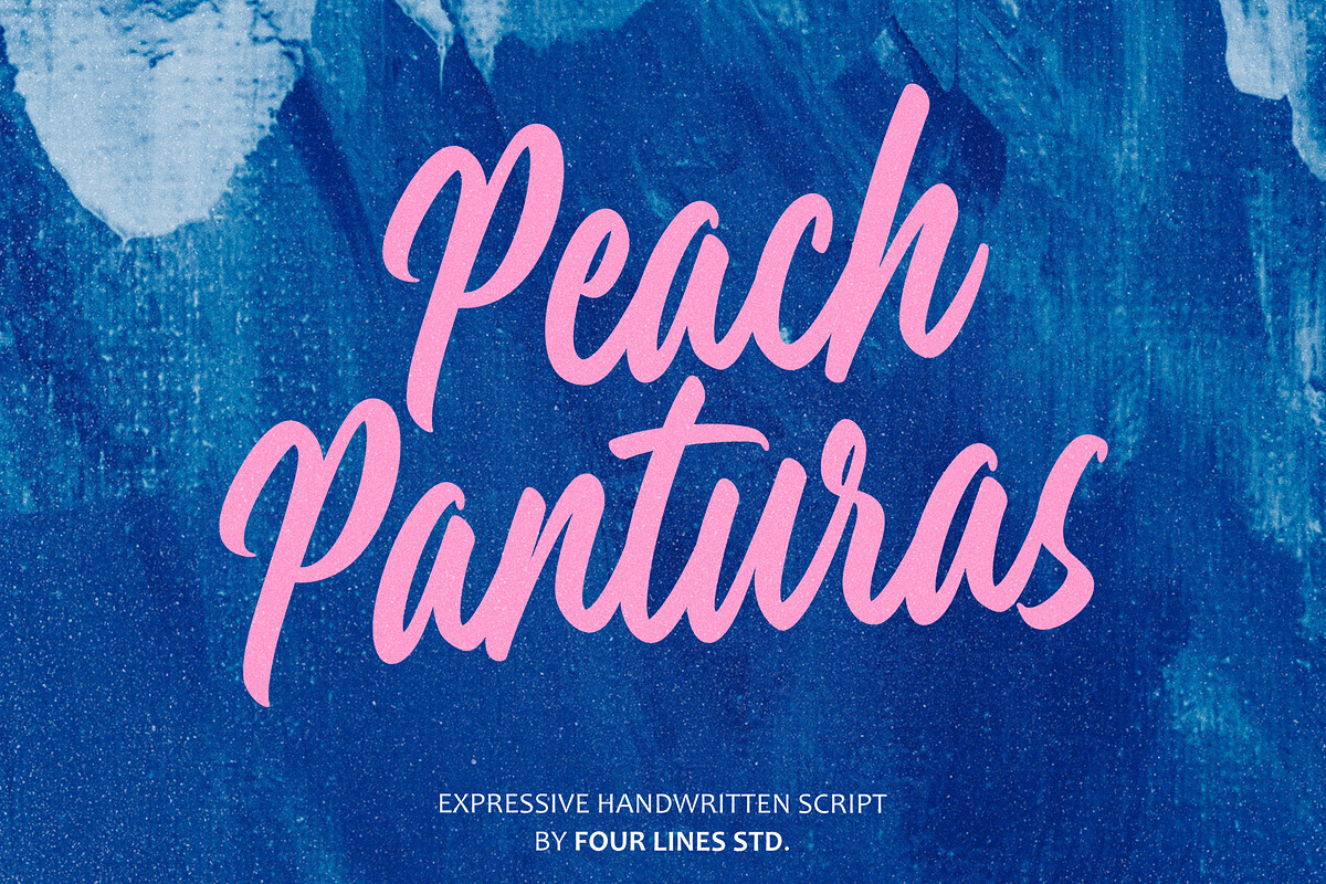 Peach Panturas – Expressive Handwri, a Handwritten Font by Four Lines Std. (Photo 1 of 11)
