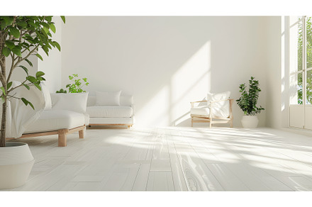 White living room with furniture on, an Architecture Photo by ZinetroN