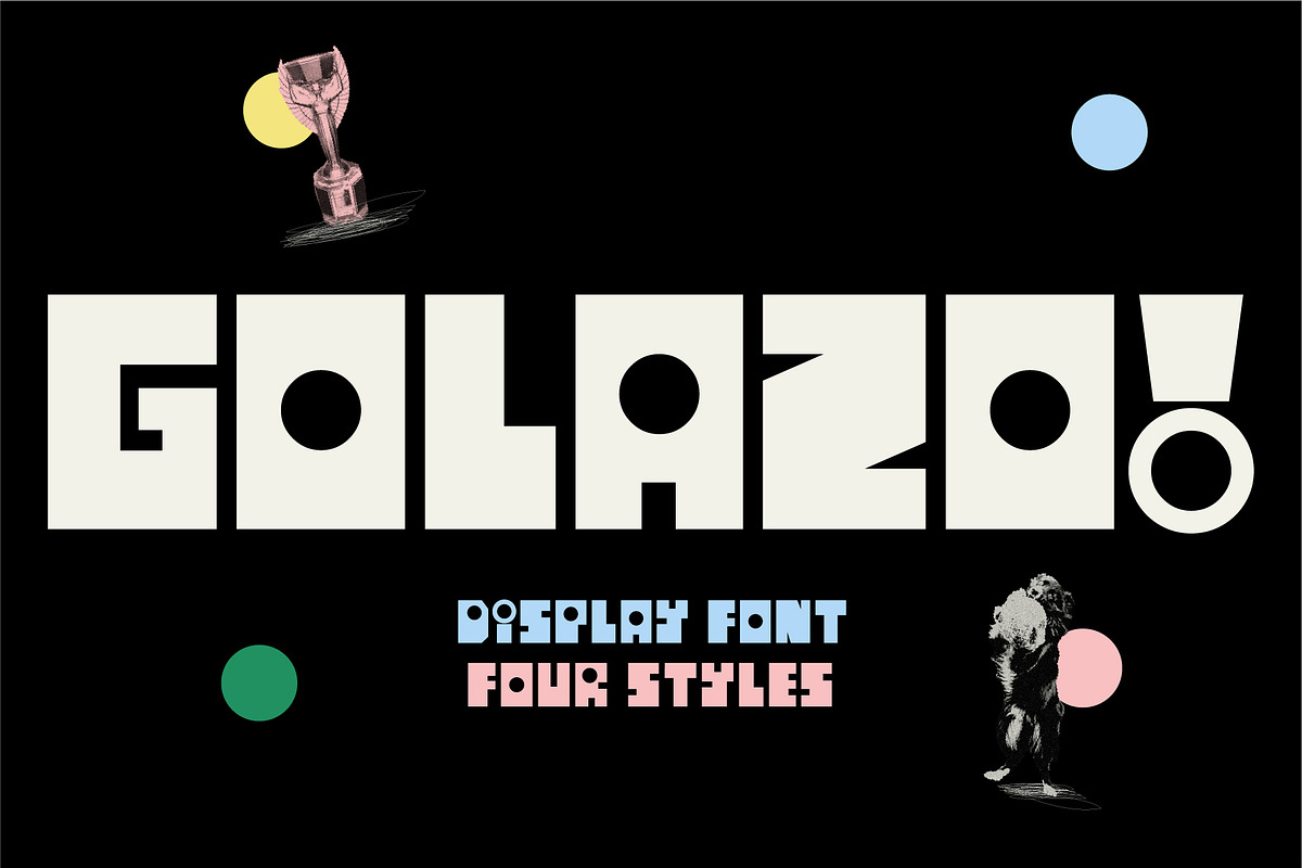 GOLAZO! Retro Display font, a Sans Serif Font by BTYPE (Photo 1 of 8)