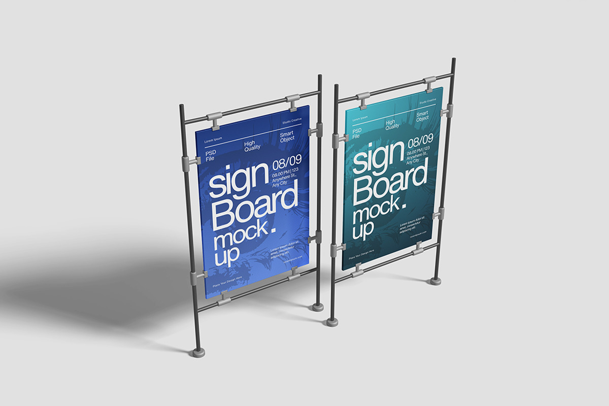 Minimalist Signboard Mockup, an Advertising Mockup by bimockup (Photo 6 of 6)