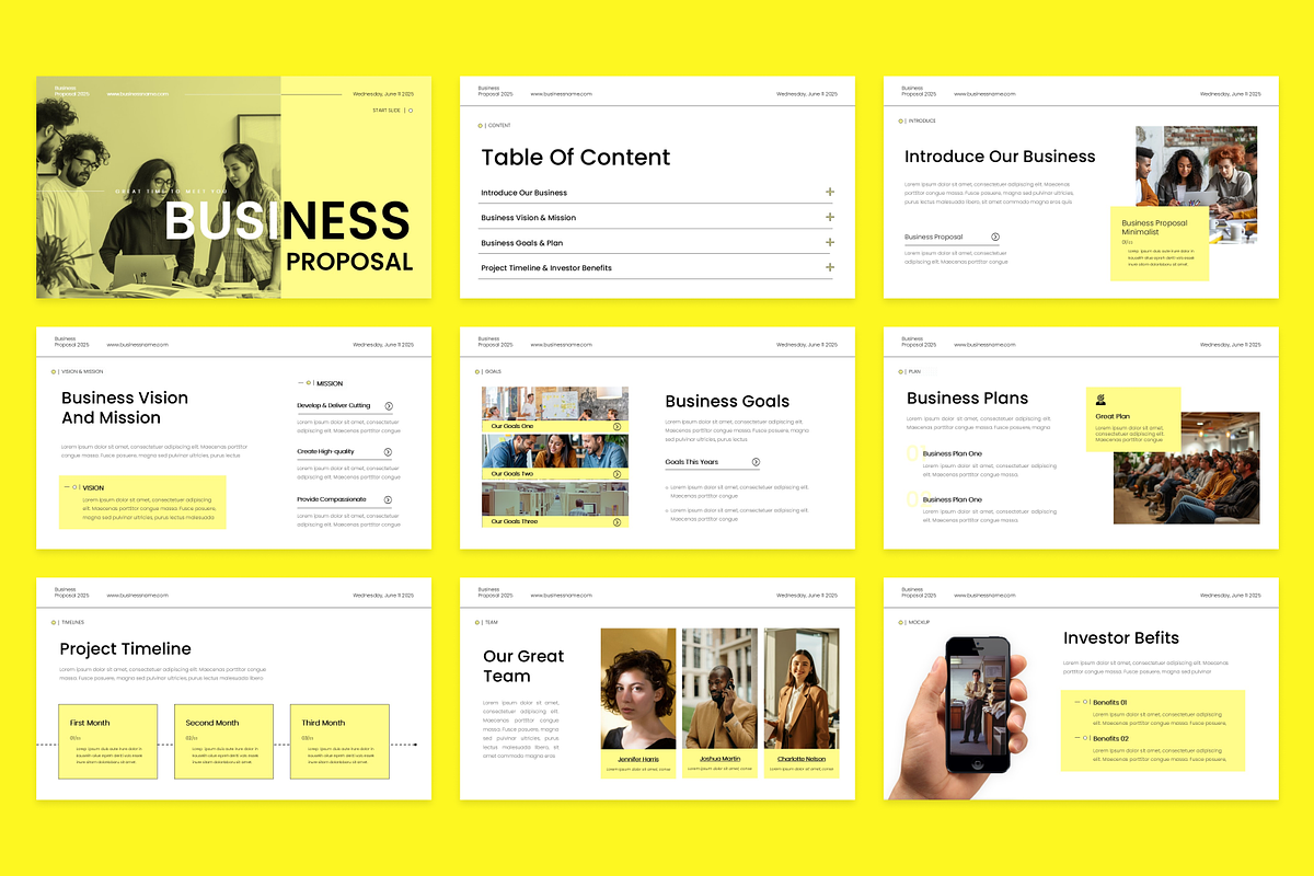 Minimalist Business Proposal, a Presentation Template by SquidPixey (Photo 3 of 6)