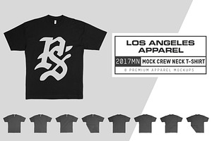 LA Apparel 2017MN Mock Neck T-Shirt