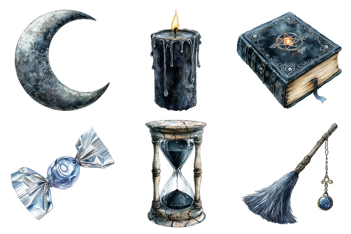 Silver Halloween Clipart, an Illustration by Daily.Designs (Photo 5 of 5)