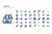 Space icon set, an Icon by Icongeek26 (Thumbnail 1 of 6)