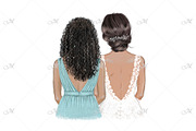 Bride & Bridesmaids Art Bundle, a Person Illustration by Maddy's Art & Mockups (Thumbnail 10 of 12)