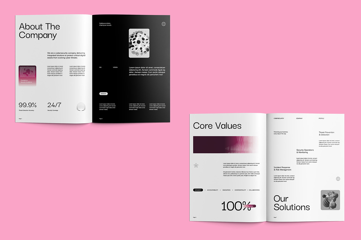 Cybersecurity Company Profile - CYBE, a Brochure Template by fakhroo (Photo 3 of 13)