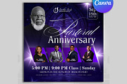 Pastoral Anniversary Church Flyer, a Flyer Template by Design Up (Thumbnail 2 of 2)