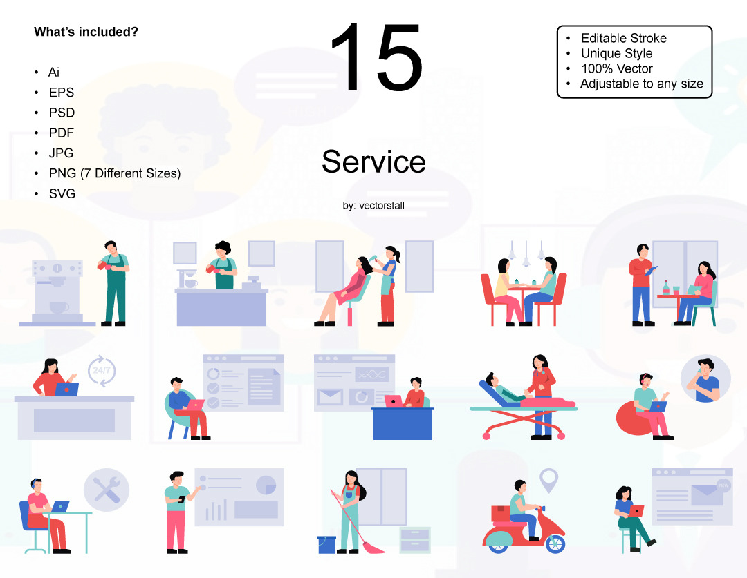 Service, a Work Illustration by Vector Stall | Creative Market